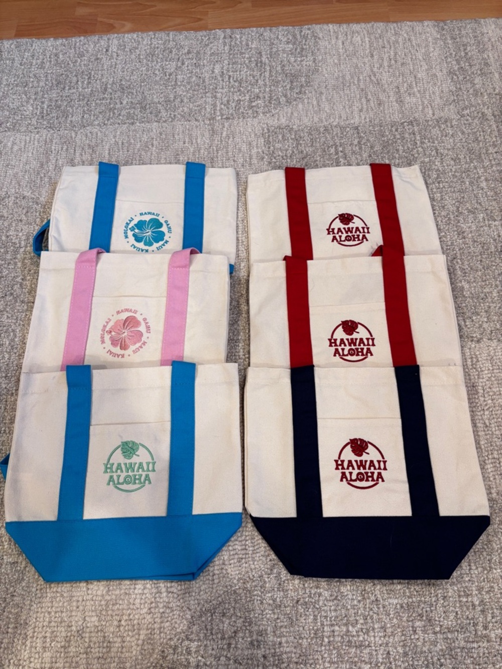 6 Hawaii Trader Joe-like Canvas Tote Bags